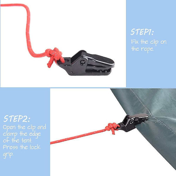 100 stk Teltspænder Tarp Spænder, Plastik Teltspænder Tarp Spænder, Sort Tarp Klemme Spænder Til Campingtelte, Udendørsaktiviteter, 3,2 * 1 * 1,3 Cm
