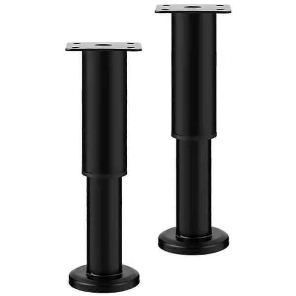 Møbelben til sofaunderstøttelse, justerbar højde, stabil støtte, cylindrisk, sort, 18-30 cm, 2 stk.