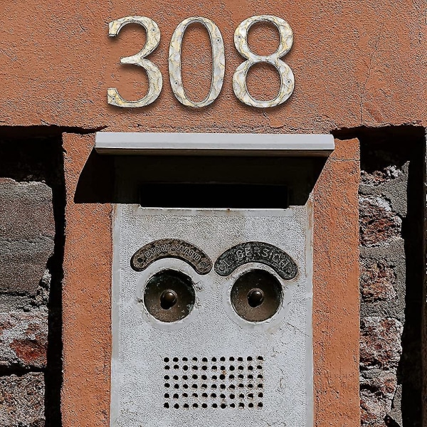 5,5 tommer høj hjemmeadresse husnumre - Unik postkasse af støbejern i metal