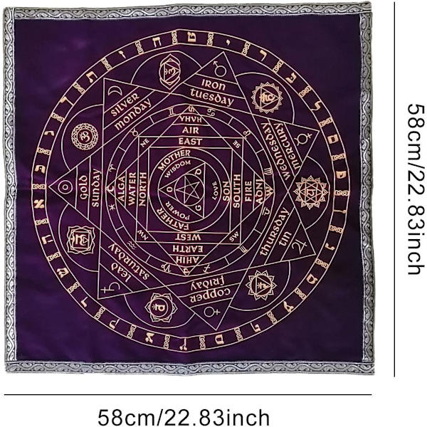 Magisk Tarot-dug, Læsning af Tarot-dug - Divination Tarot-dug Gobelin, Spirituelt Tarot-tilbehør til boligindretning