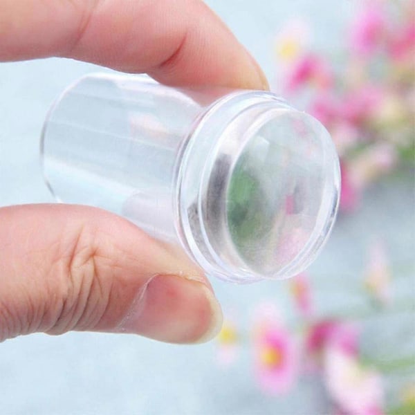 Dobbelt Hoved Med Stempelsæt Manicure Forsegling Klar DIY Print Stamper Transparent Blød Stamper Neglekunst Stemplingsværktøj