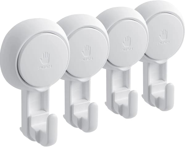 4-pack Sugkoppar Väggkrokar, Starka Sugkoppar, Bat