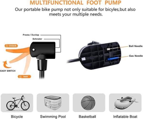 Cykelpump, cykelpump, cykelpump, handpump med tryck
