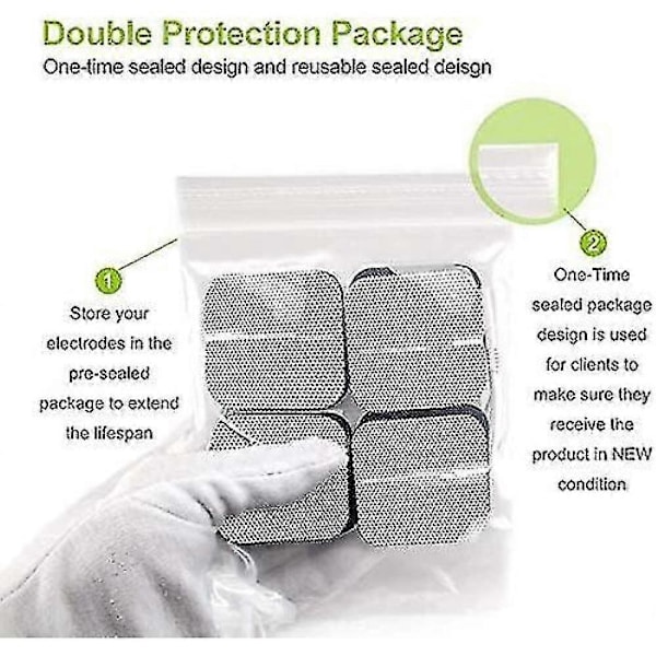 TENS Maskine Pads 50 x 50mm 20 stk, 3. generations latex-fri TENS elektrode pads med opgraderet MYM