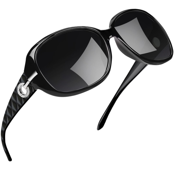 Polariserede solbriller Dame Trendy Oversize Big Large Køresolbriller Følsomme øjne UV-beskyttelse