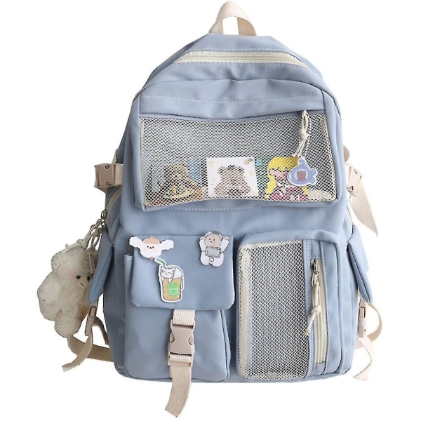 Studentryggsäck, Kawaii-ryggsäck med superkapacitet, söt skolväska, vattentät skolmaterial
