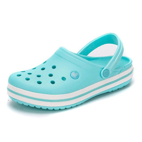 Tykke såle strandsko sandaler sklisikre hullsko for menn og kvinner water green 37