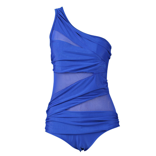 Kvinder Enkelt Stykke Monokini Bikini Push-up Badetøj Badetøj Badetøj Royal Blue XXL