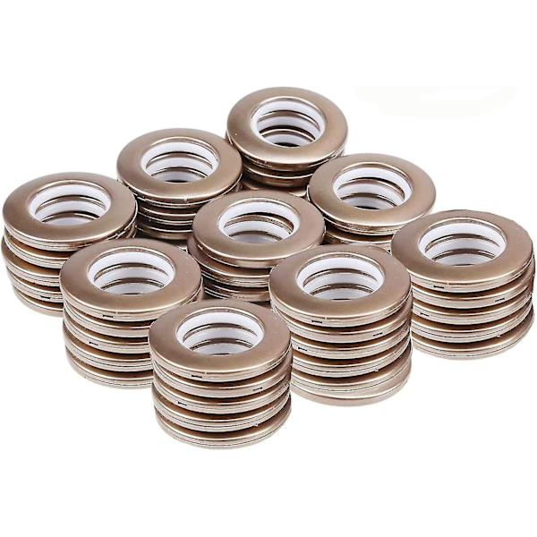 40mm Runde Gardinringe Plast Gardinstang Ring Gardin Øje Klemme, 50 Stykker Grå, Til Gardin Vindue Brusebad Garderobe Dør