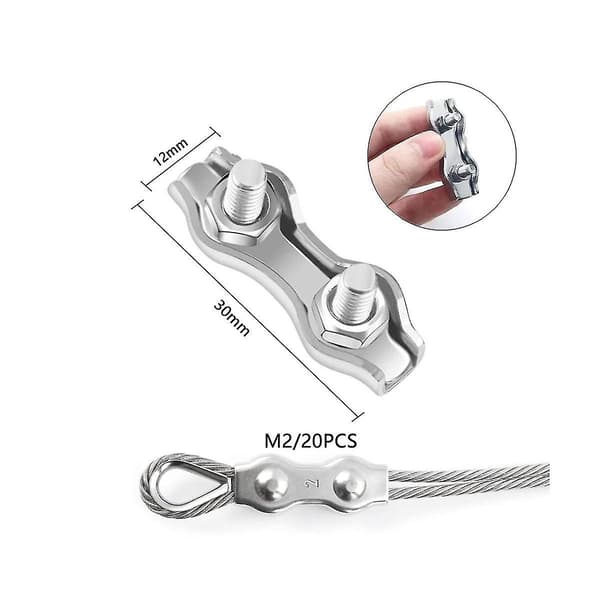 Förpackning med 20 duplexklämmor M2