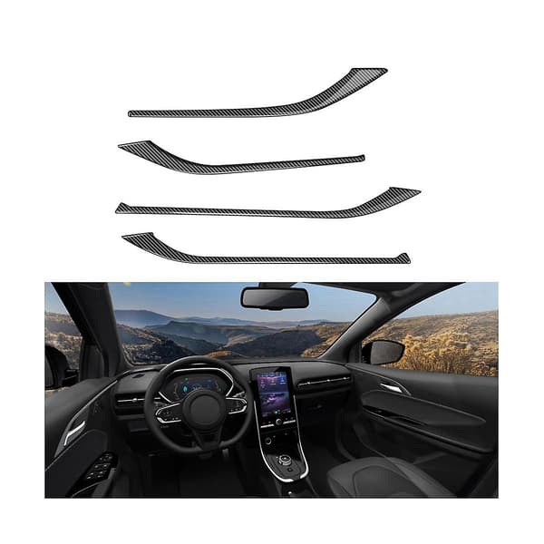 For E34 -e34 2021-2023 Karbonfiber Interiør Bil Dørpanel Stripe Deksel Ramme Trim