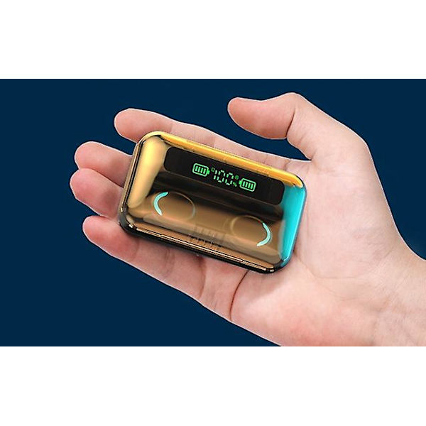 Langaton Bluetooth-kuuloke digitaalisella näytöllä ja pitkällä akunkestolla latauskotelolla