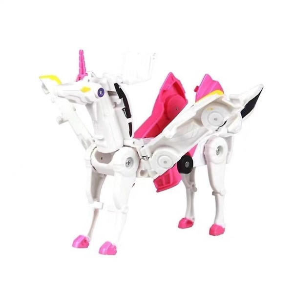 Yksisarvinen robottilelu muodonmuutos lelujen yhdistäminen lentäväksi hevoseksi 2 in 1 -muotoinen automalli lasten minirobottilelut
