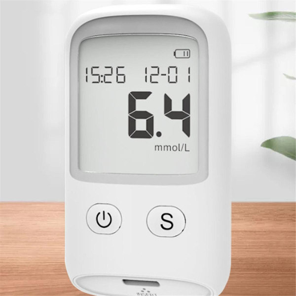 Hemoglobinmätare Hemoglobintestare Hemoglobintestkit Glucometer för att mäta blodsocker, 25 teststickor + 25x nålar