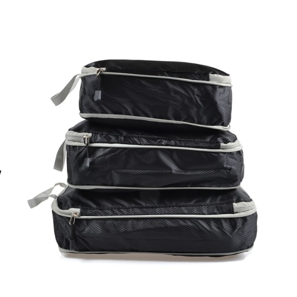 Komprimerbare pakkekuber Sammenleggbar vanntett koffert matte black