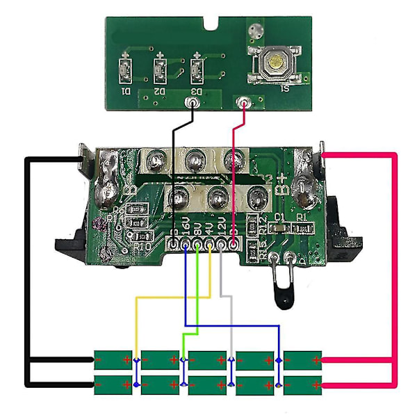Li-akku muovikotelo kotelo Pcb lataussuojauspiiri