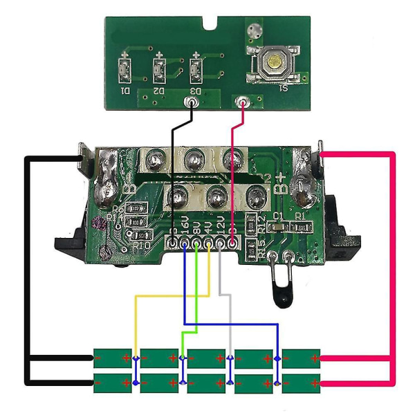 Li-batteri plastboxfodral Pcb laddningsskyddskrets