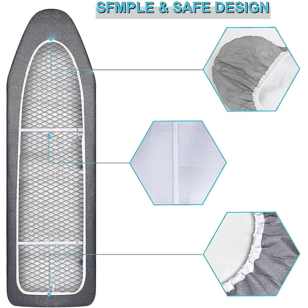 Ersättningsstrykbrädeöverdrag 125 X 45 Cm Stor Strykbräda