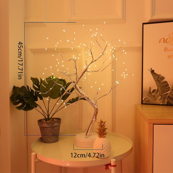 Nattlampa Trädform Led 1000lm Bordlampa Usb Dekoration Diy Hem