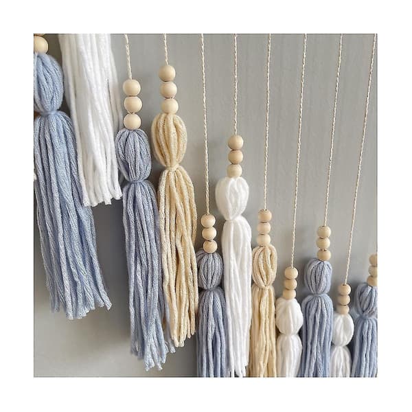 Macrame väggdekoration, bohemisk väggdekoration, sovrum vardagsrum sovsal dekoration