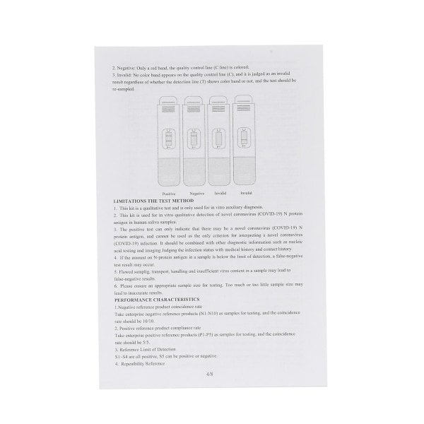 Hvit Covid-19 Antigen Rapid Test Kit Hjem Selvtest 15-30min Raskt Resultat Enkelt å Bruke, 1stk/boks