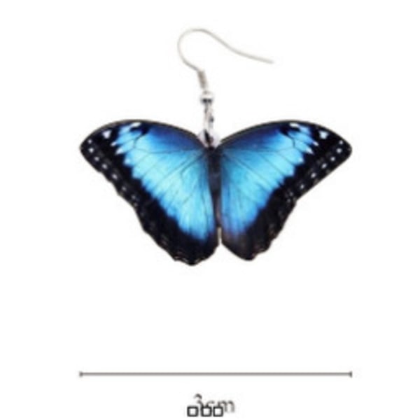 Korvakorut Butterfly Pinkki/sininen/musta Butterfly Oversize monivärinen M122-6