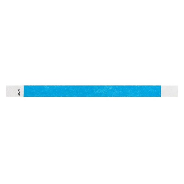 500 st Pappersarmband Evenemangsarmband Färgade armband Vattentäta pappersarmband (blå)