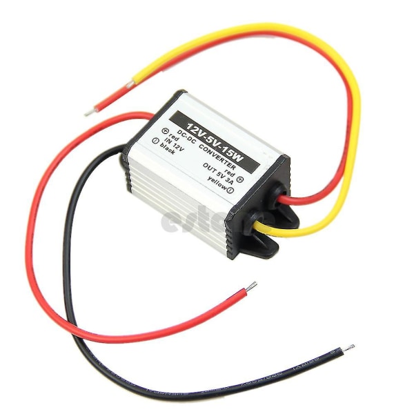 DC till DC-omvandlare 12v till 5v 3a 15w Upply Power Module Vattentät