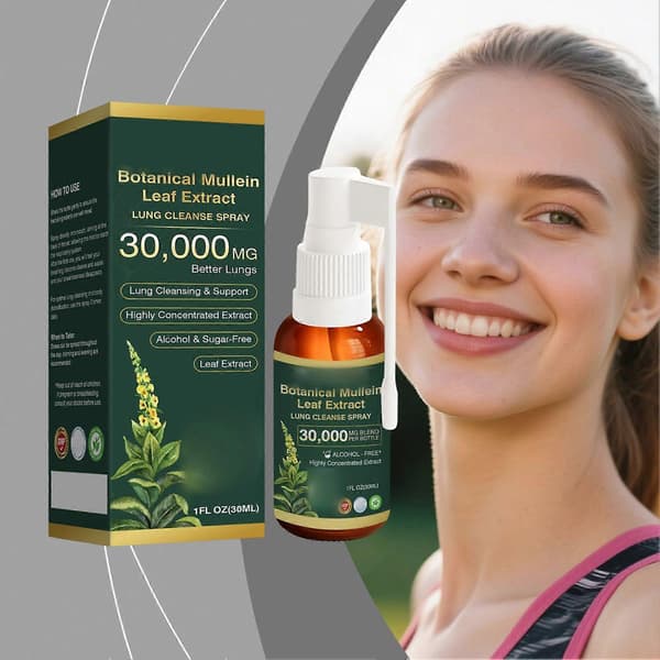 Mulleinbladsekstrakt Lungeudrensende Spray, 30 ml Urteåndedrætsstøtte Spray 1pc
