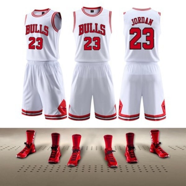 #NBA 22/23 Bulls # 23 Ärmlös tröja Baskettröja för barn för vuxna 5XL