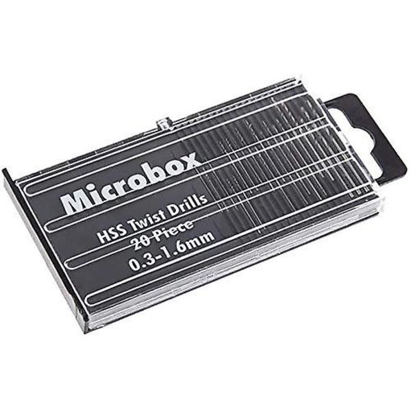 20-delat HSS Mini Micro Borrsett, 0,3-1,6 mm Skaft Vridborr Precisionsborr DIY-kit