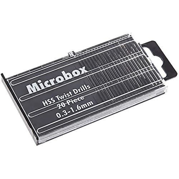 20 stk. HSS Mini Mikro Bor Bitsæt, 0,3-1,6 mm Skaft Twist Bor Bits Præcisionsbor DIY Kit