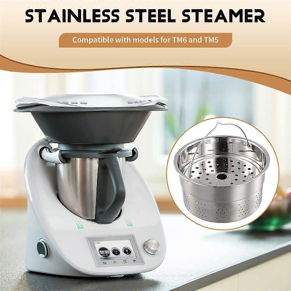 Til Thermomix TM6 TM5 Dampindsats i Rustfrit Stål