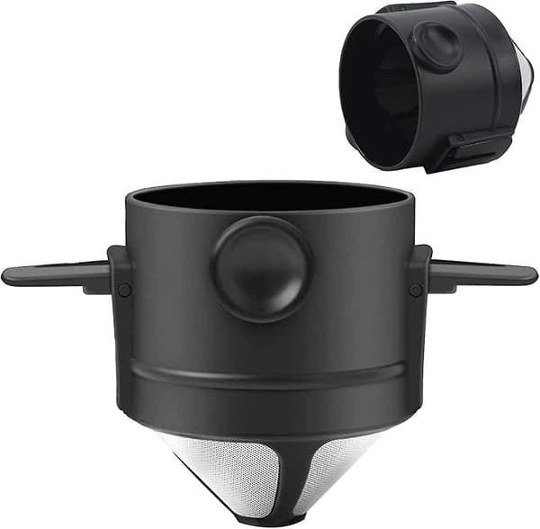 Kaffe droppfilter Dubbelskärmsfilter (svart) (1st)