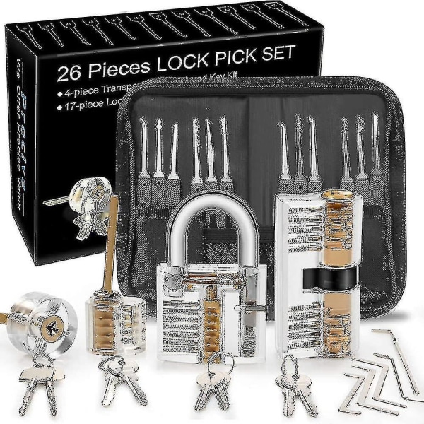 Låsplocksats, 25-delad låsplocksats, övningsverktyg