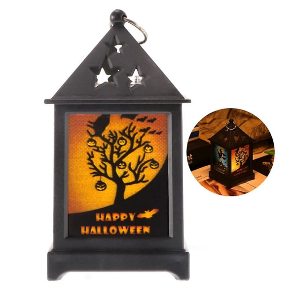 Halloween-lykt Retro Halloween Flammeløs