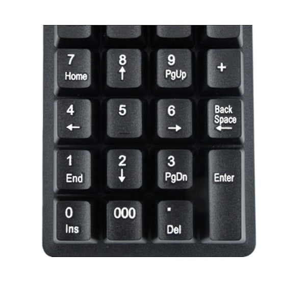 2,4 GHz trådløst tastatur Mini Usb numerisk tastatur 19 taster Nummertastatur numerisk mottaker for regnskap