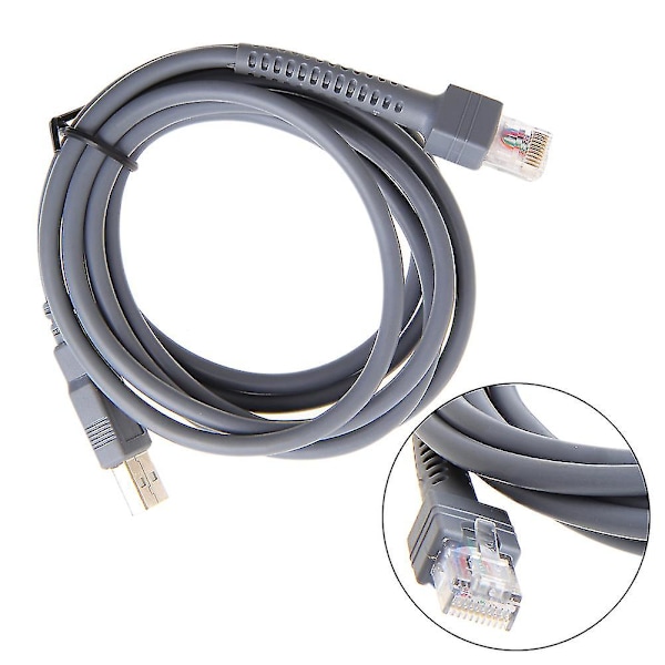 2m Symbol Streckkodsläsare USB-kabel Ls1203 Ls2208 Ls4208 Ls3008 Cba-u01-s07zar
