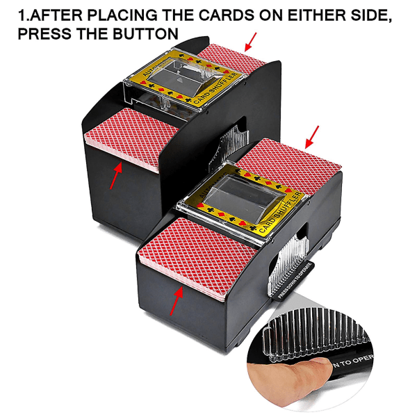 Automatisk pokerkortmixer Elektrisk 6 dæk batteridrevet kortmixermaskine til casino poker rummy og skat sort