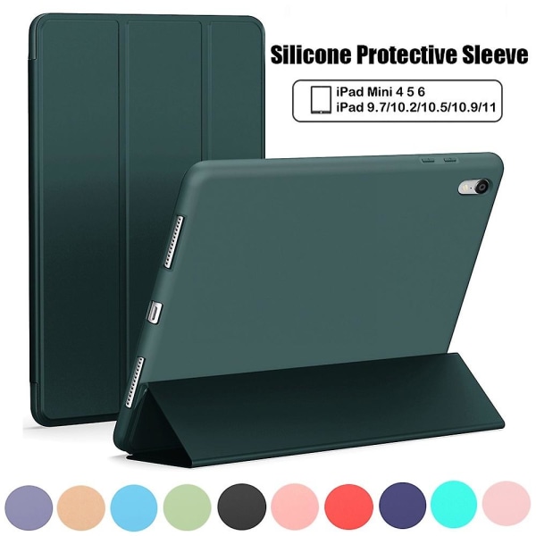 For Ipad 6. generasjon/ Ipad 5. generasjon 9,7 tommer Ipad Air 1 2 deksel For Ipad Pro9.7 2016 2017 2018 Ipad Air 5 Air 4 2022 10. 10.9 iPad 9th Gen 10.2 Light Green