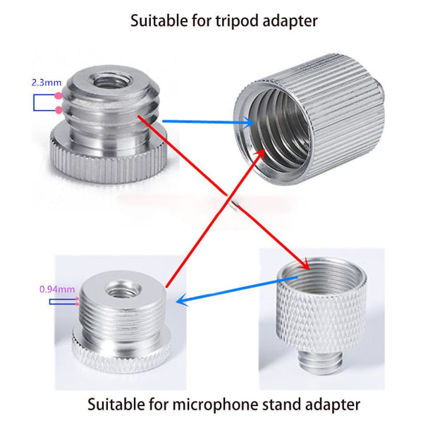 5/8 Till 1/4 Adapter Mikrofon Stativ Adapter Till Stativ Adapter Mikrofon Mikrofon