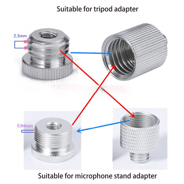 5/8 till 1/4 adapter mikrofonstativadapter till stativadapter mikrofon