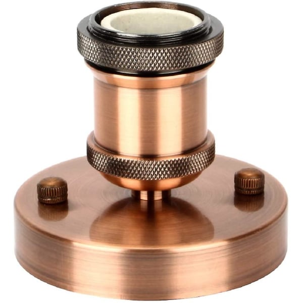 Edison Lampholder E27 Vintage Adapter Lysstik Retro Lysekrone Ledningsfri Keramisk Indvendig, 1 Pakke, Antik Messing Rød