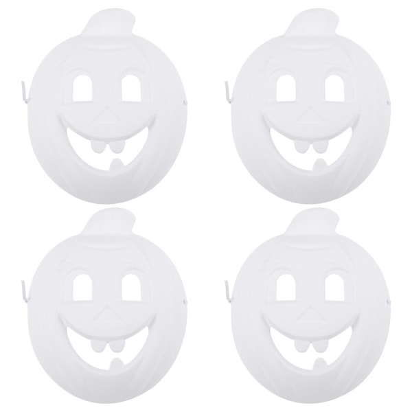 4 Pcs Kids Mask Blank Mask Pumpkin Head Costume Masquerade M