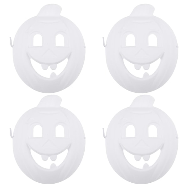 4 st Kids Mask Blank Mask Pumpkin Head Dräkt Maskerad Mask Pumpa Kostym
