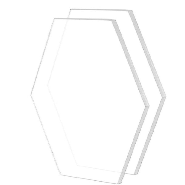 40st klar akryl hexagon blanka bordskort klippt ark Plats vanligt kakel bröllopsdekoration för ta
