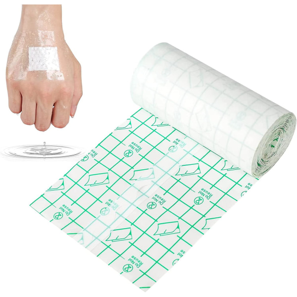 Vanntett Transparent Bandasje Film Rull Limende Bandasje Dressing Tape, Andre Hud Healing Beskyttende Klar Limende Bandasjer For Tattoo Etterbehandling,