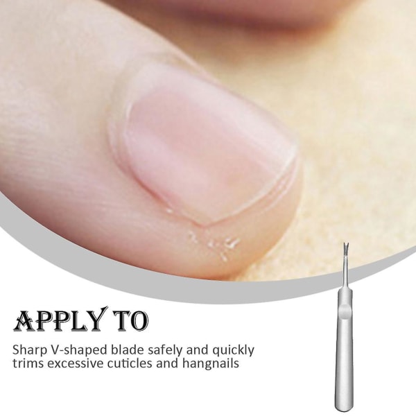 Cuticle Pusher Manuell Rostfri Manicure Dead Skin Remover