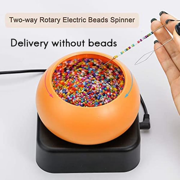 Elektriske perler, justerbar hastighed perle, perleskål med elektrisk base, nåle til gør-det-selv smykker