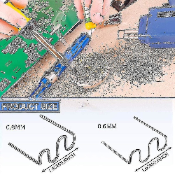 1000 st plastsvetsreparationsvågklammer för svetsverktygssats